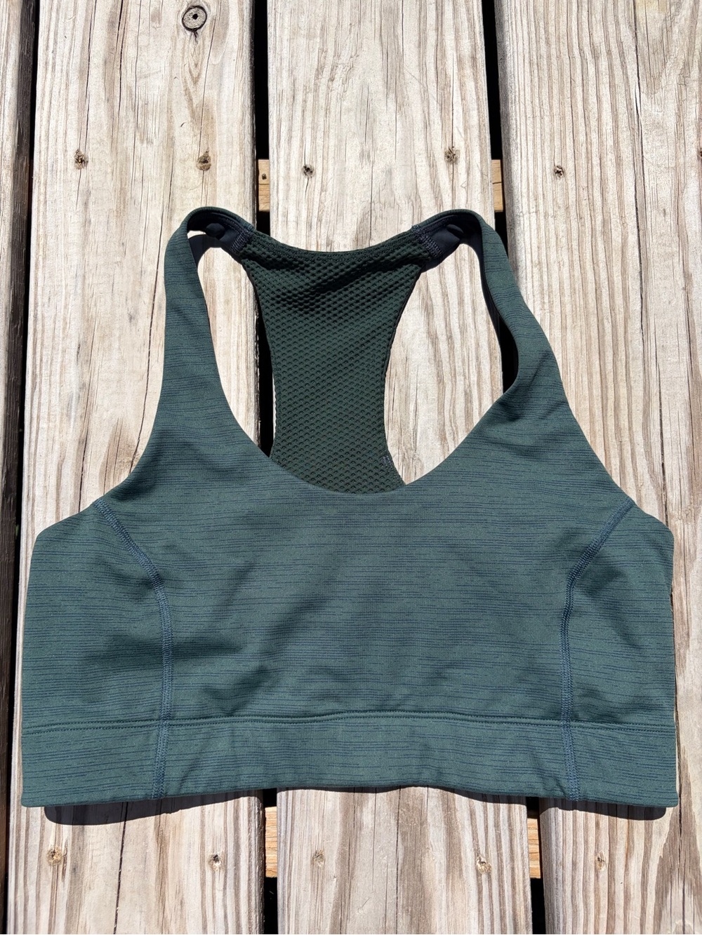Outdoor Voices Green Doing Things Sports Bra Green Honeycomb Medium Gym Workout